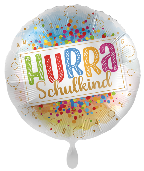 Folienballon - Hurra Schulkind - ø 43cm